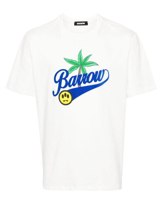 Barrow Blue T-shirt Con Stampa for men