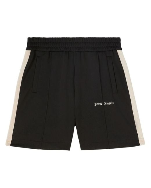 Palm Angels Black New Classic Track Shorts for men