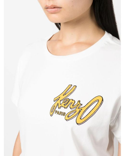 T-shirt con logo di KENZO in White