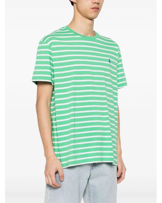Maglietta a righe classic-fit di Polo Ralph Lauren in Green da Uomo