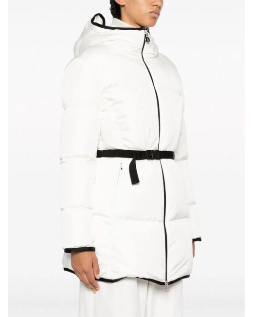 Moncler White Sirli Hooded Puffer Jacket