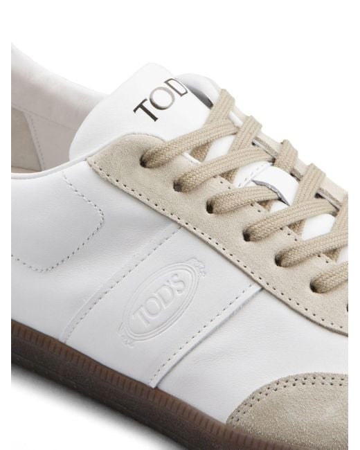 Sneakers a inserti con design color-block di Tod's in White da Uomo