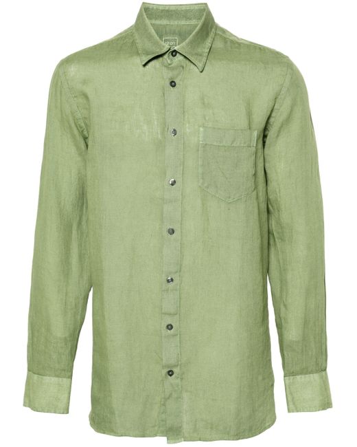 120% Lino Green Camicia Relaxed-fit for men