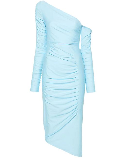 GAUGE81 Blue Sena Off-Shoulder Matte Jersey Long Dress