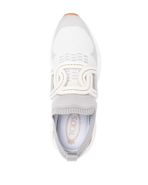 Sneakers in maglia di Tod's in White