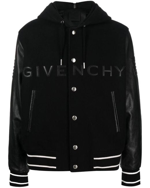 Givenchy Black Bomber Con Cappuccio for men