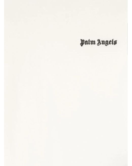 Palm Angels White T-Shirt With Logo