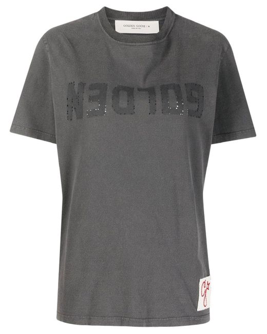 Golden Goose Deluxe Brand Gray T-shirt With Logo,