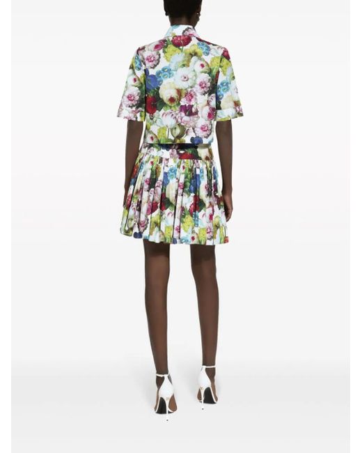 Camicia stampa fiore notturno di Dolce & Gabbana in Gray
