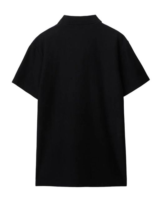 Burberry Black Equestrian Knight Design Cotton Polo Shirt - Men's - Cotton for men