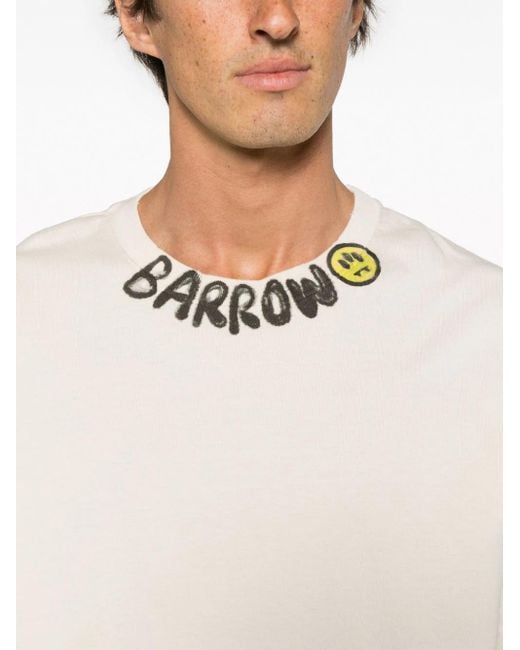 Barrow White T-shirt Con Logo for men