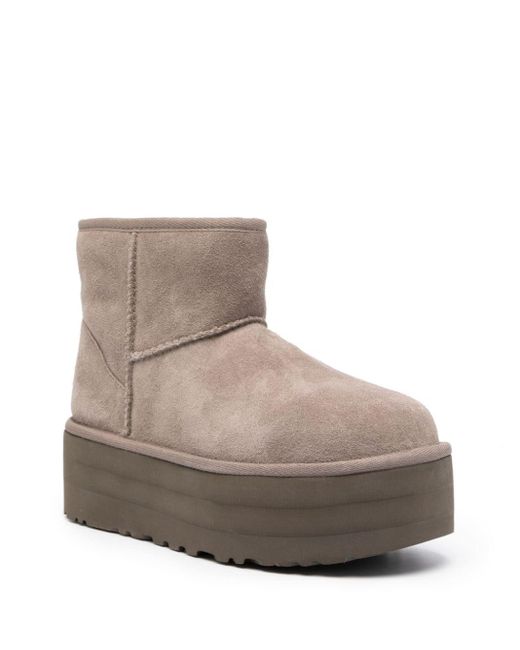 Ugg Brown Classic Mini Suede Platform Boots