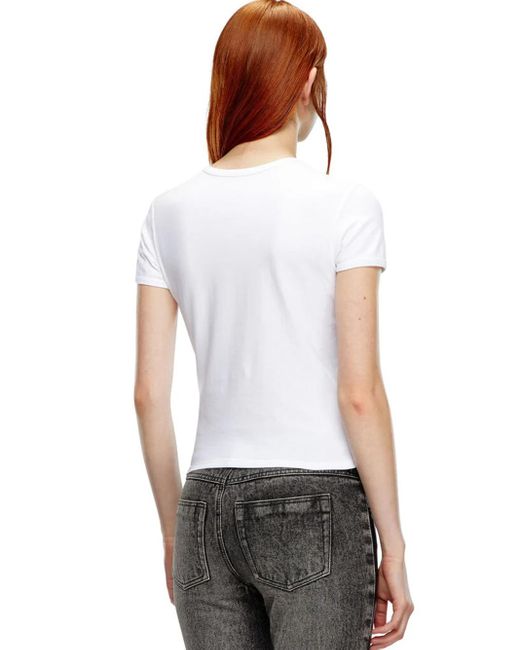 Maglietta t-uncutie-long-od di DIESEL in White