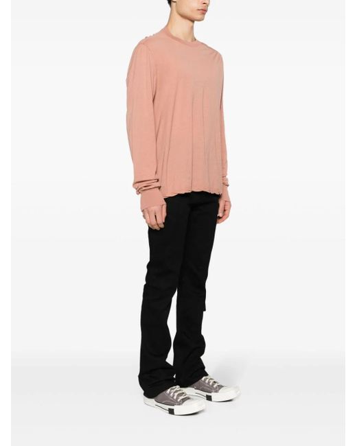 Rick Owens Pink T-shirt A Maniche Lunghe for men