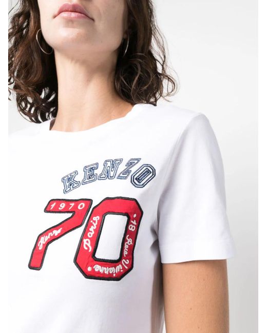 KENZO White Logo-print T-shirt