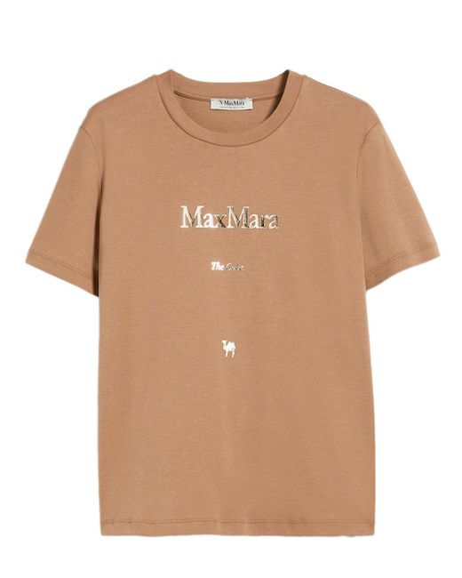 T-shirt quieto di Max Mara in Brown