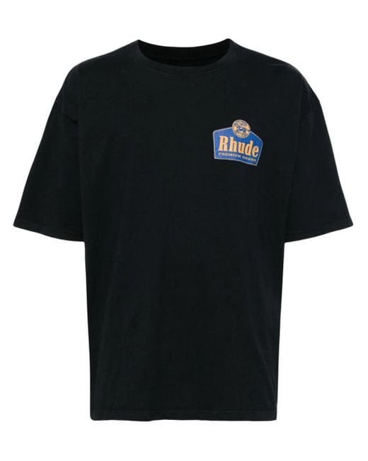Rhude Black Grand Cru T-shirt for men