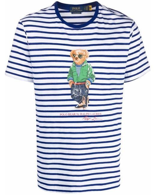 Polo Ralph Lauren Cotton T-shirt Polo Bear in Blue for Men | Lyst UK