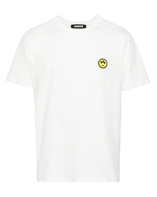 Barrow White T-shirt Unisex Con Motivo Volto