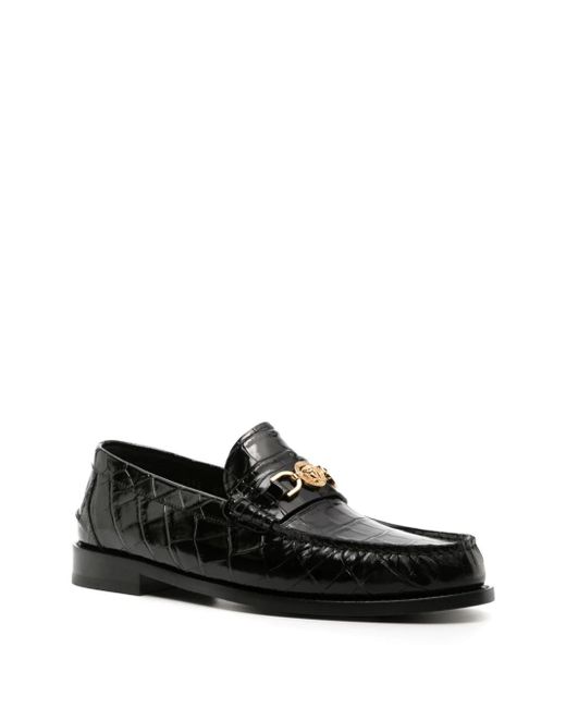 Versace Black Flat Shoes for men