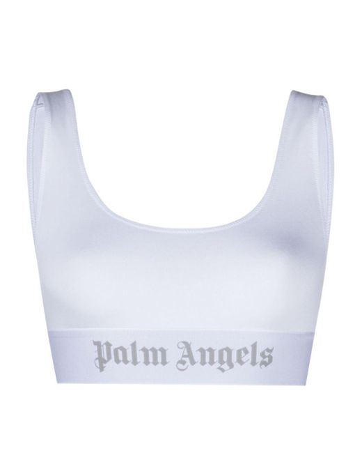 Classic logo bra di Palm Angels in White