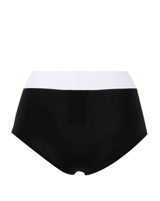 Palm Angels Black Briefs With Logo Band