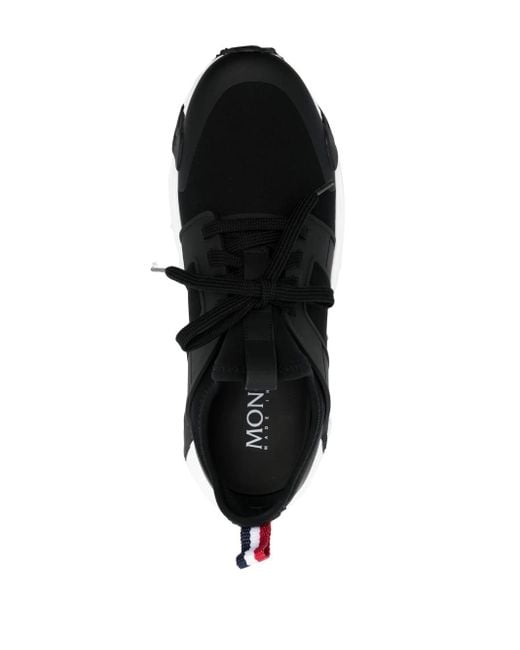 Moncler Black Lunarove Leather Sneaker for men