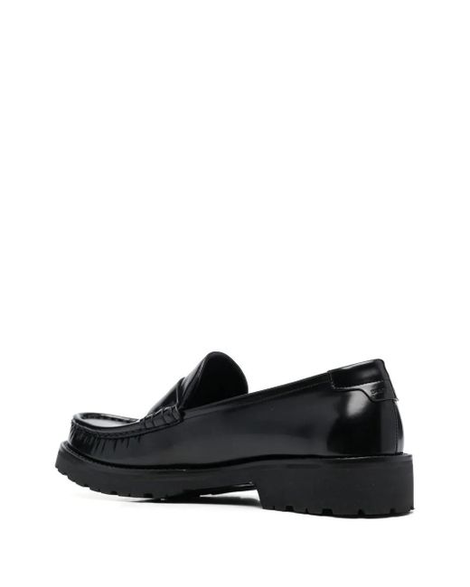 Saint Laurent Black Shiny Leather Loafer for men
