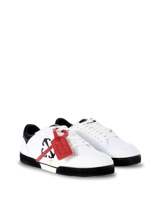 Sneaker Low Vulcanized In Tela di Off-White c/o Virgil Abloh in Red da Uomo