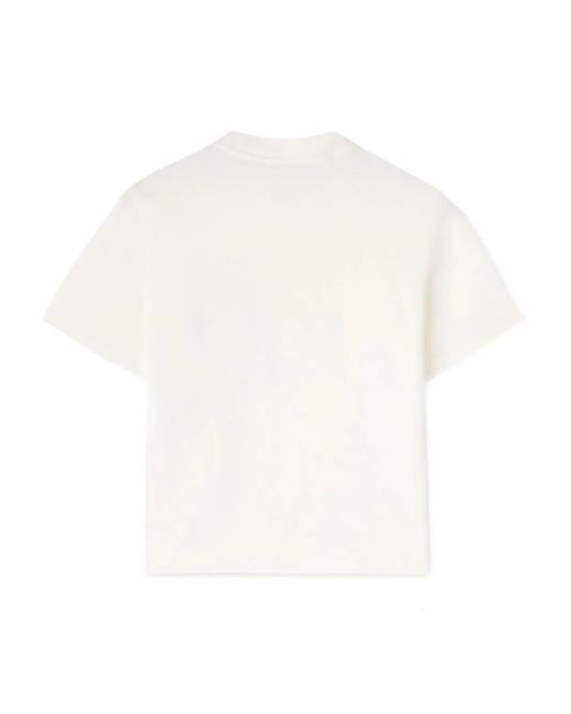 Palm Angels White T-Shirt With Logo