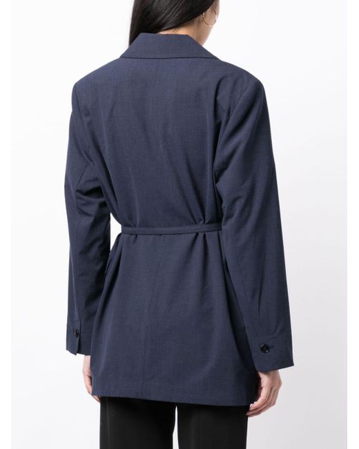 Ganni Blue Tie-waist Jacket