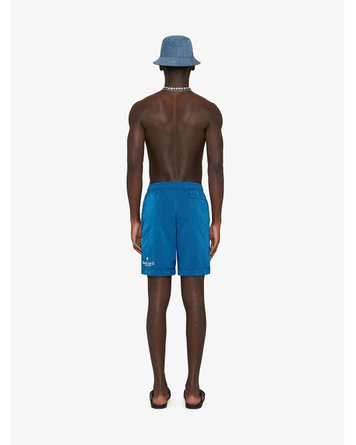 Givenchy Blue Long Swim Shorts for men