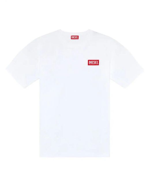 DIESEL White T-Shirt With Print for men