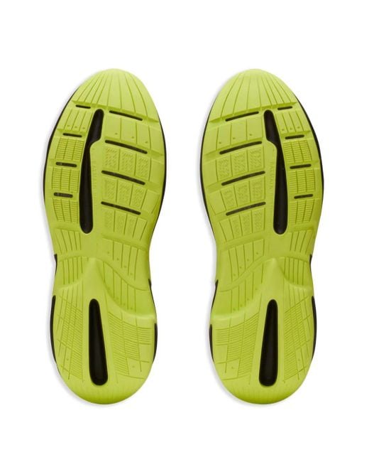Sneakers run-row in pelle e nylon di Balmain in Green da Uomo
