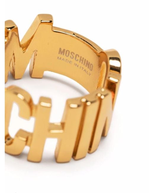 Moschino Metallic Anello Lettering Logo