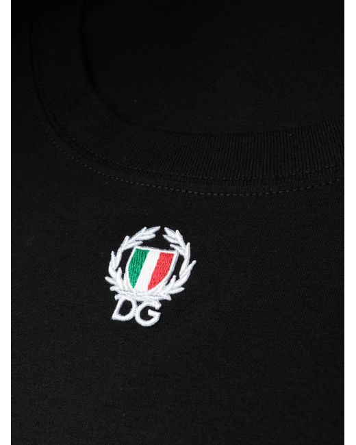 Dolce & Gabbana Black Logo-embroidered Tank Top for men