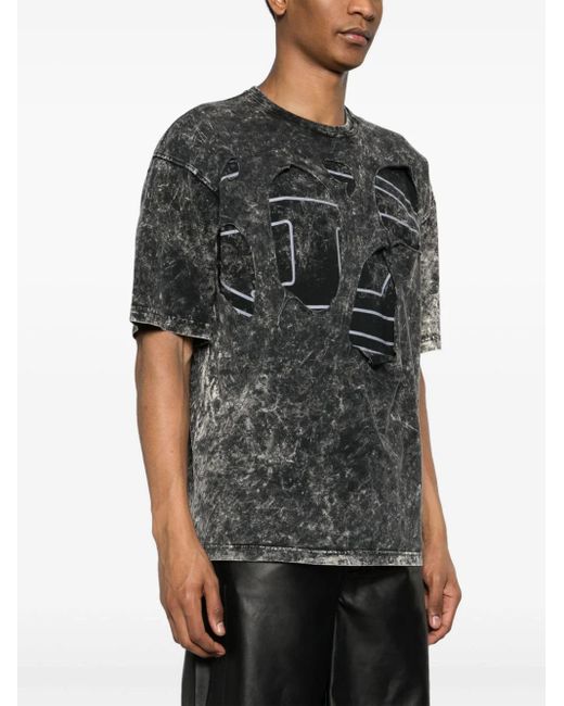 DIESEL Black T-Boxt Peeloval T-Shirt for men