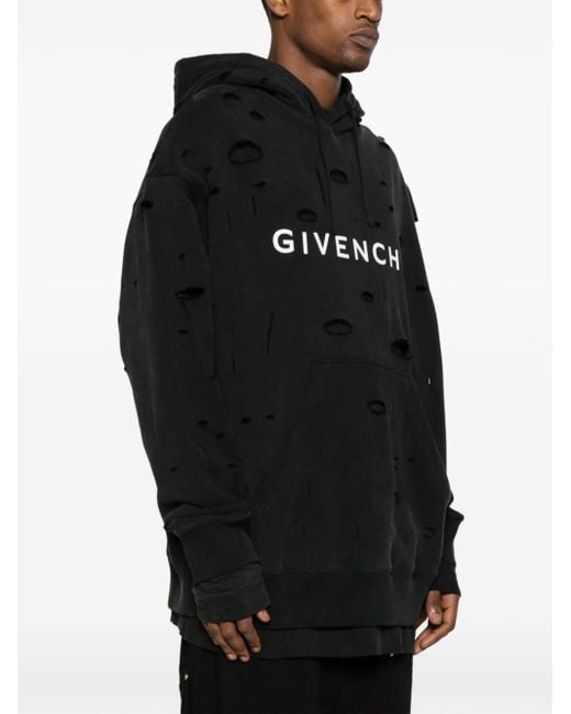 Felpa oversize con logo di Givenchy in Black da Uomo