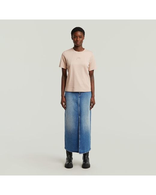 G-Star Blue Script T-Shirt