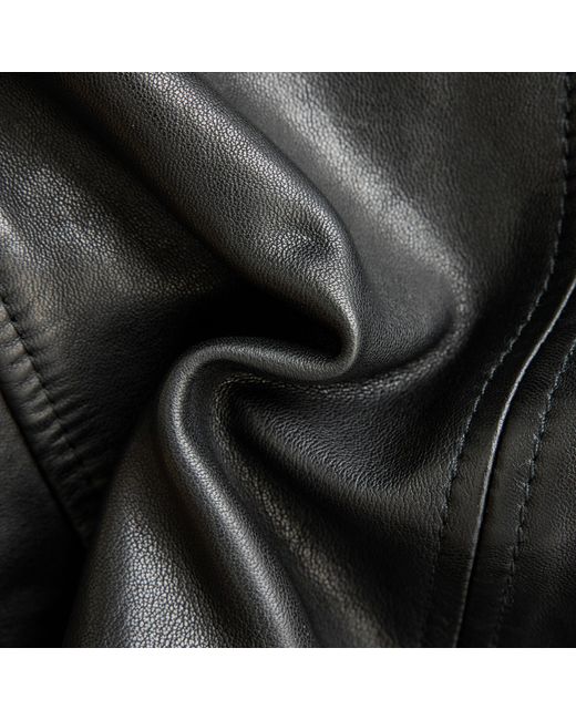 G-Star RAW Biker Leather Jacke in Black für Herren