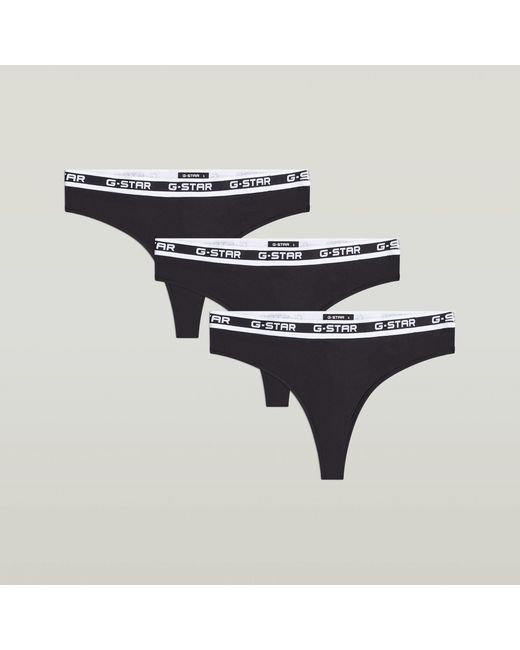 Lot De 3 Slips Bazilian G-Star en coloris Black