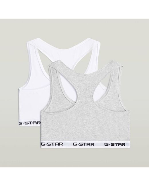 G-Star White Racerback Bralette 2-Pack