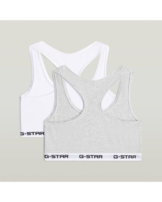 G-Star Racerback Bralette Set Van 2 in het White