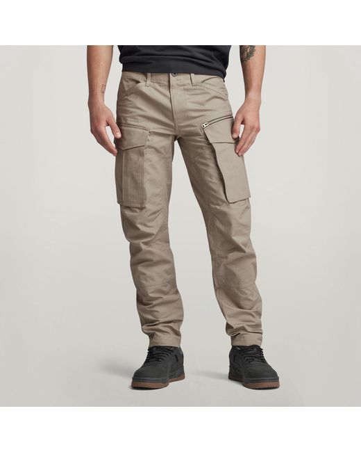 G-Star Gray Rovic Zip 3D Regular Tapered Pants for men