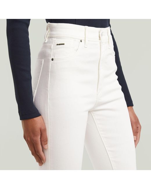 G-Star White Kafey Ultra High Skinny Jeans