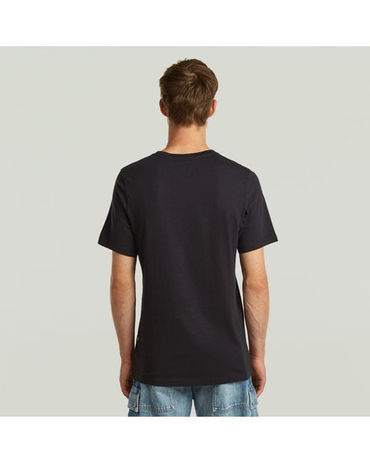 G-Star Black Old Skool Slim Tee for men