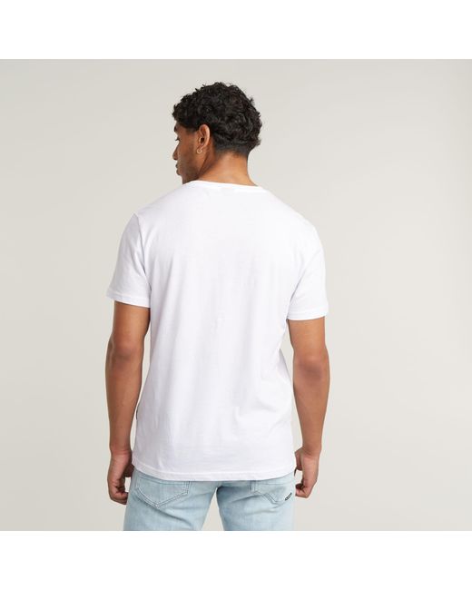 T-Shirt Chest Logo Regular G-Star RAW pour homme en coloris White