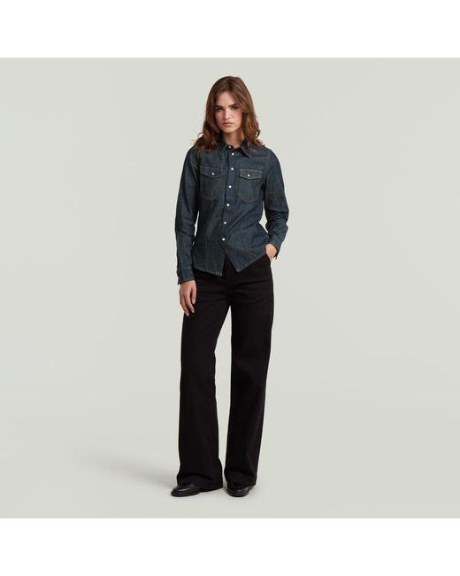 G-Star Blue Kick Slim Hemd