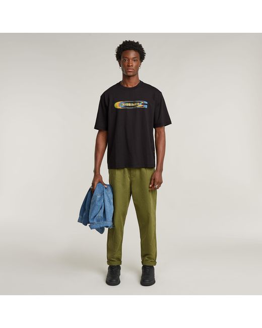 G-Star Pleated Chino Relaxed Tapered Jeans in het Green voor heren