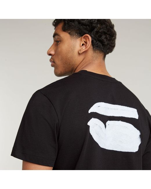 T-Shirt Burger Back Print G-Star RAW pour homme en coloris Black